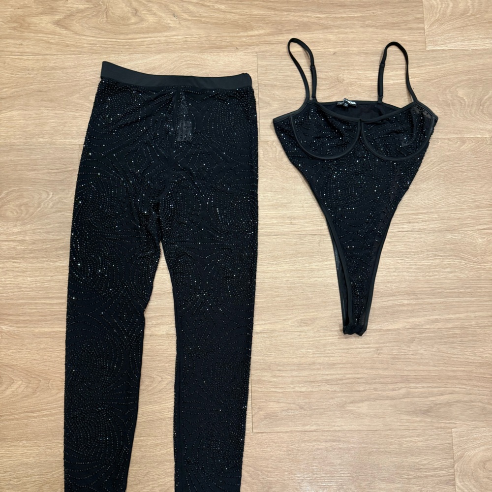 Black Glitter Women's Jumpsuit